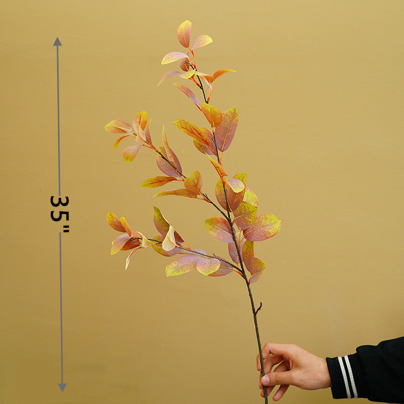 Venta al por mayor de tallos de hojas de plantas de otoño artificiales a granel 
