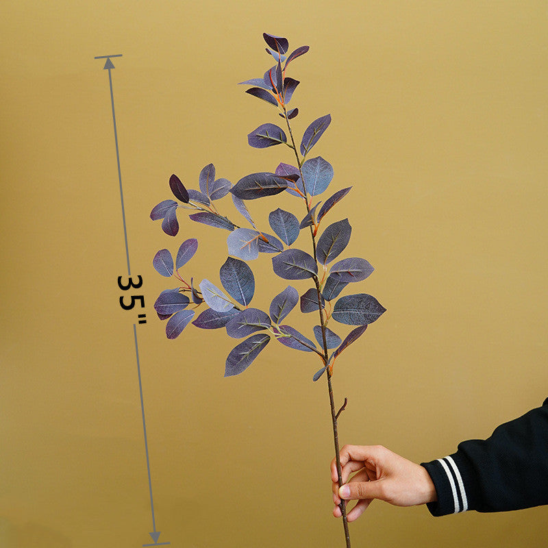 Venta al por mayor de tallos de hojas de plantas de otoño artificiales a granel 