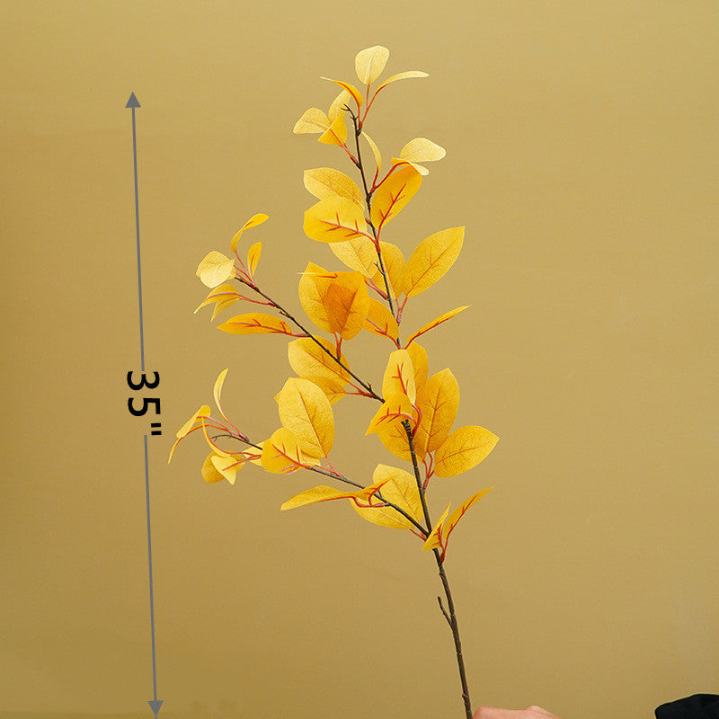 Venta al por mayor de tallos de hojas de plantas de otoño artificiales a granel 