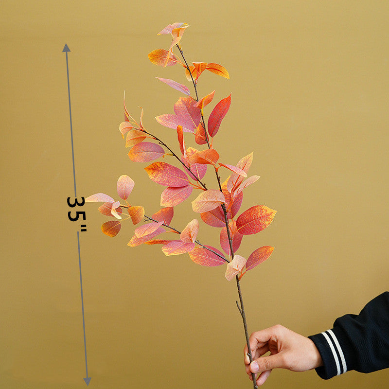 Venta al por mayor de tallos de hojas de plantas de otoño artificiales a granel 