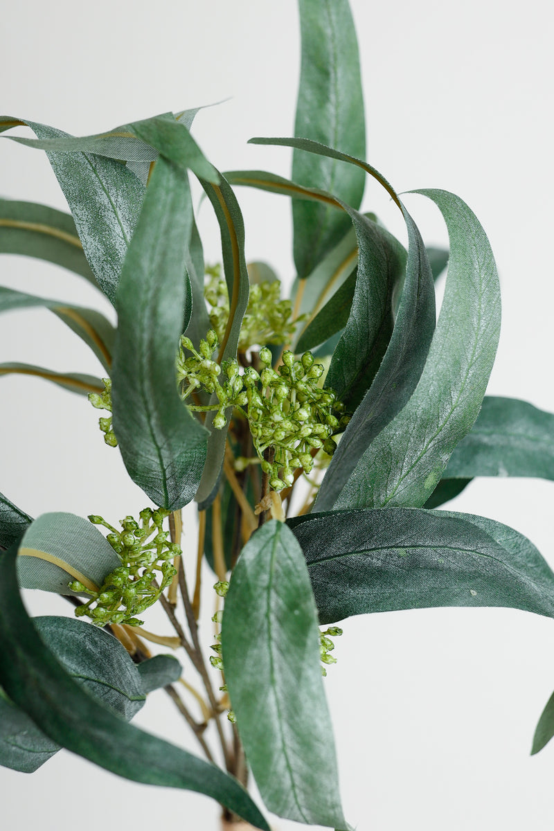 AM Basics Artificial Eucalyptus Small Bouquet with Fruits 15 Inch