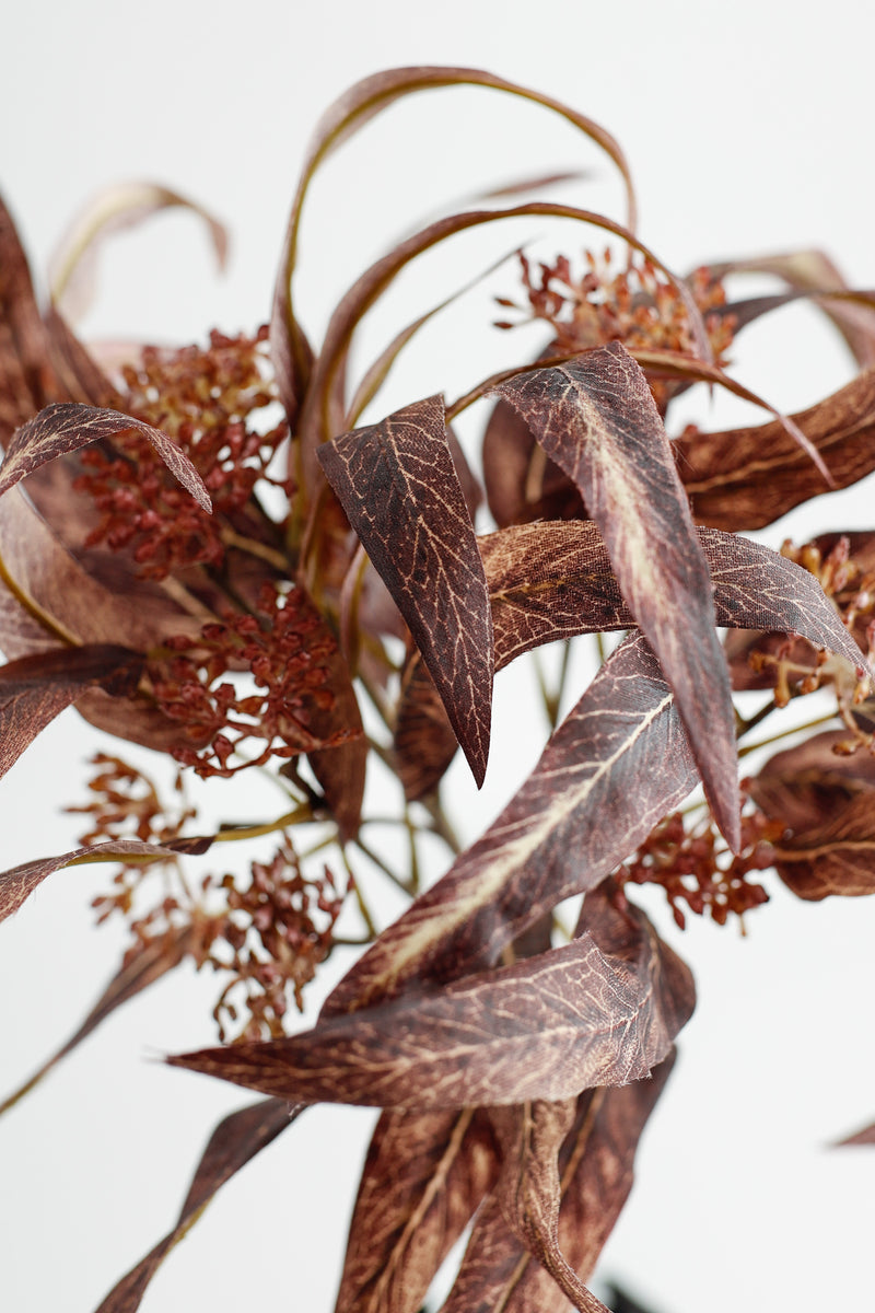 AM Basics Artificial Eucalyptus Small Bouquet with Fruits 15 Inch