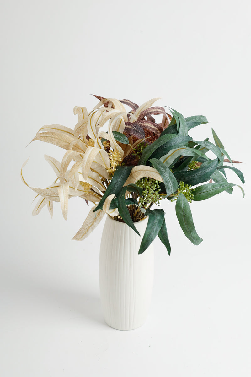 AM Basics Artificial Eucalyptus Small Bouquet with Fruits 15 Inch