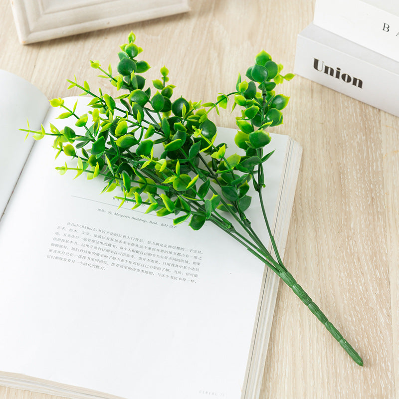 Lot de 8 plantes artificielles en vrac, plantes vertes d'eucalyptus, faux arbustes de buis résistants aux UV, vente en gros 