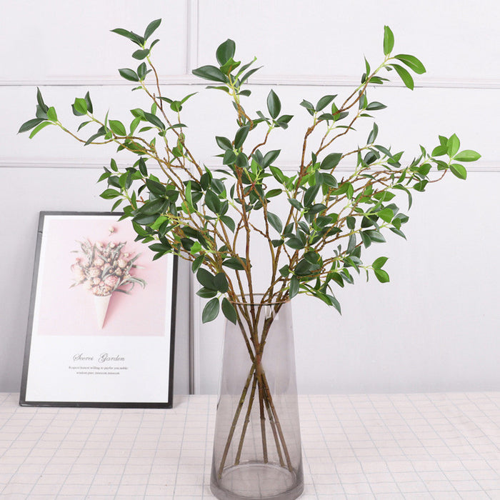 Artificial Evergreen Branches Faux Ficus Twig Home Office Shop Decoration