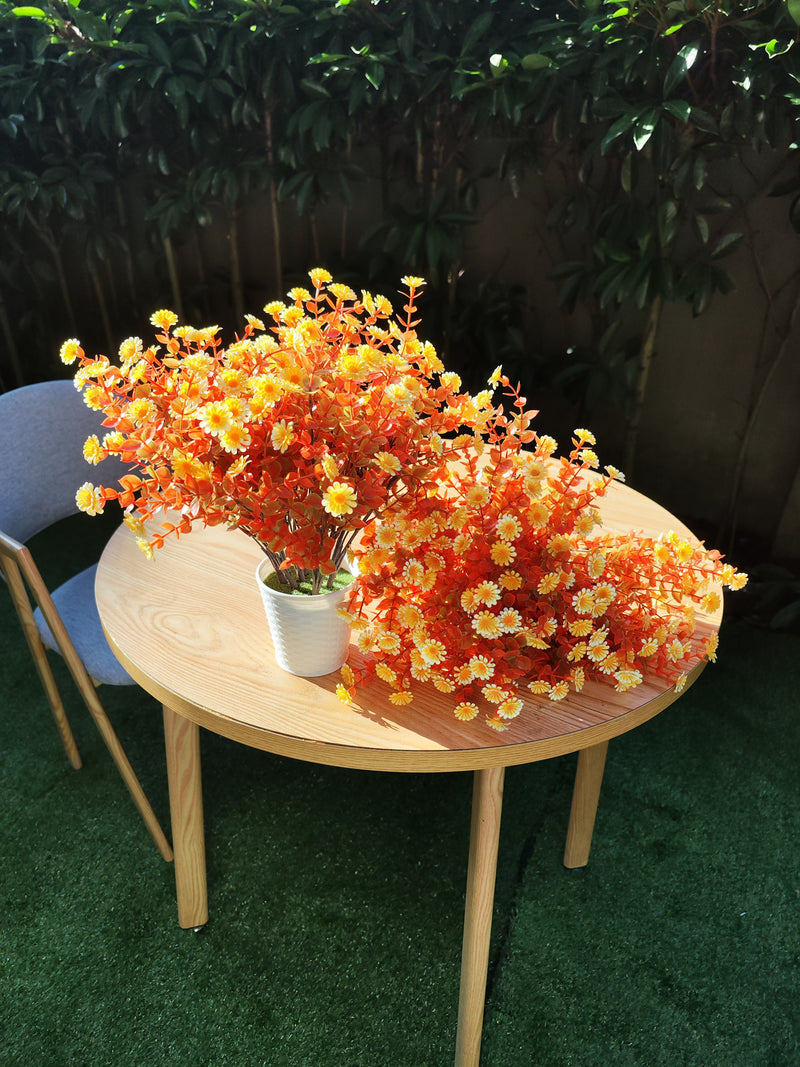 Bulk 8 Bundles Autumn Mum Daisy Bush UV Resistant Plants Flowers for Outdoor Wholesale