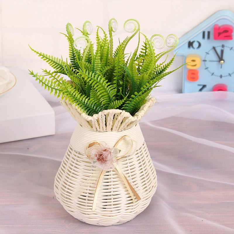 Bulk Artificial Fern Spring Grass Plant Greenery Bush 11 Inch Wholesale