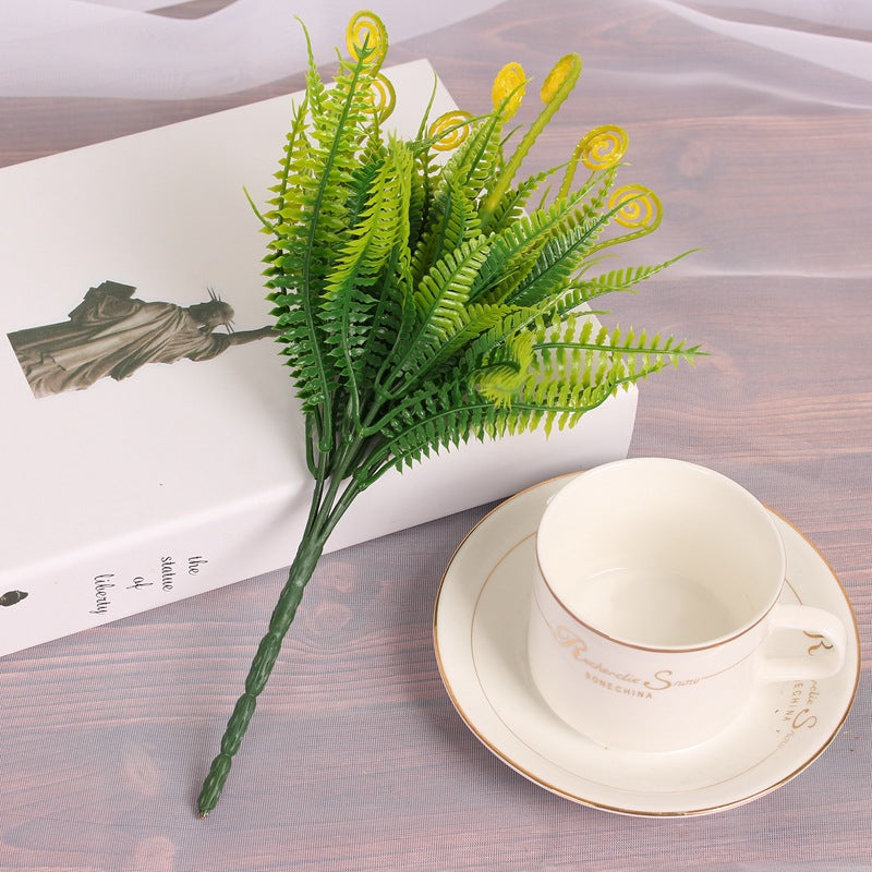 Bulk Artificial Fern Spring Grass Plant Greenery Bush 11 Inch Wholesale