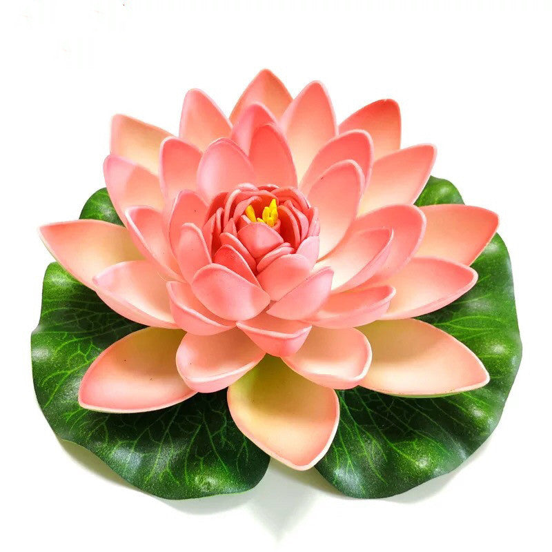 Lot de 7 grandes fleurs de lotus artificielles flottantes pour étangs, fleurs pour l'extérieur 