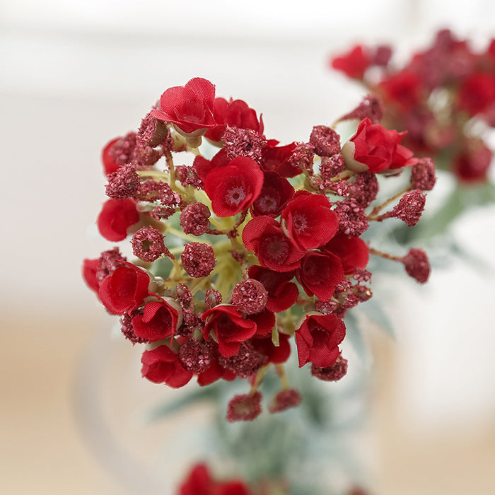 Venta al por mayor de la decoración del hogar del banquete de boda del Alyssum de la flor flocada artificial a granel 