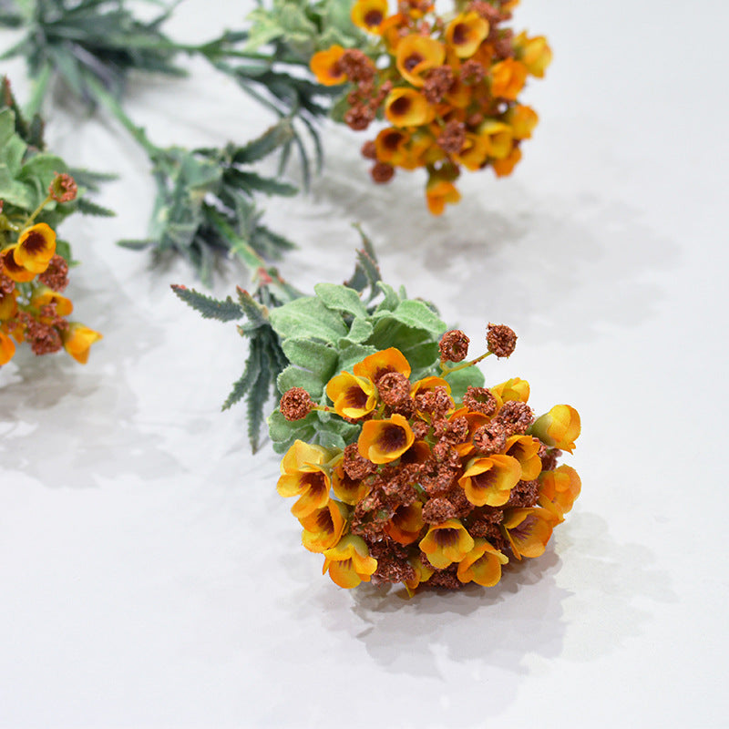 Fleur artificielle floquée en vrac Sweet Alyssum Décoration de fête de mariage à la maison en gros 