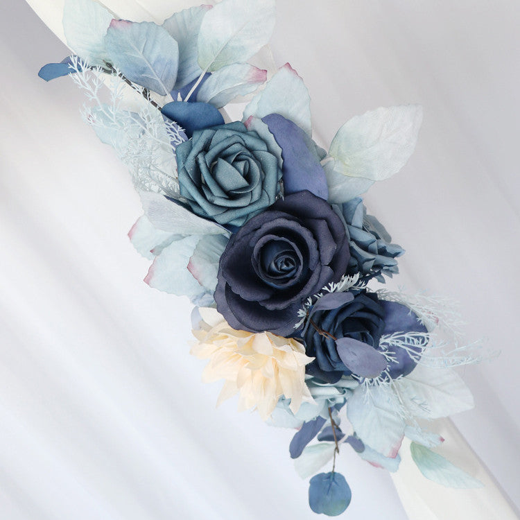 Bulk Pack of 2 Artificial Flower Blue Swag Wedding Arch Flowers Kit Wholesale