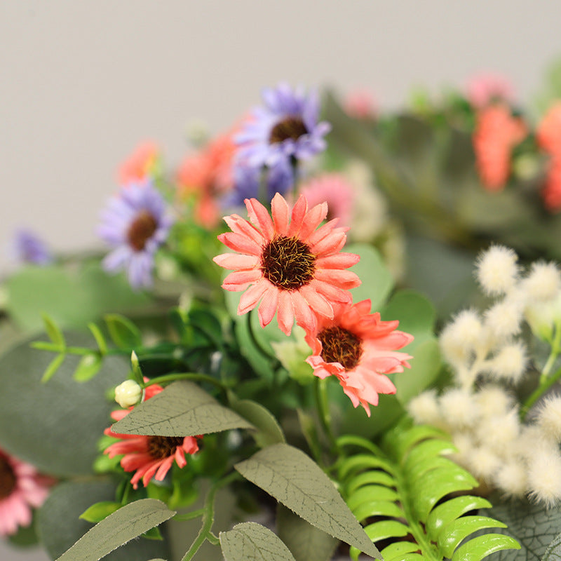 Bulk 20" Artificial Flower Wreath Daisy Wreath Wholesale