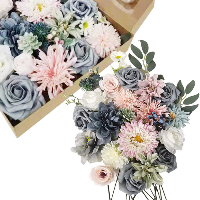 Bulk Artificial Flowers Combo Box Set Flowers for DIY Wedding Bouquet Arrangements Bridal Shower Party Home Decorations Wholesale