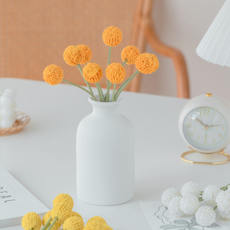 Bulk Artificial Ball Flowers Bouquet Craspedia Billy Mustard Yellow Artificial Flowers Wholesale
