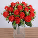 1 Bush 14 Inch Faux Flowers Rose Buds Bouquet - Artificialmerch