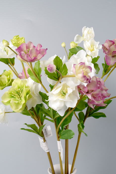Bulk 23" AM Basics Helleborus Spray Branches Artificial Silk Flowers Wholesale