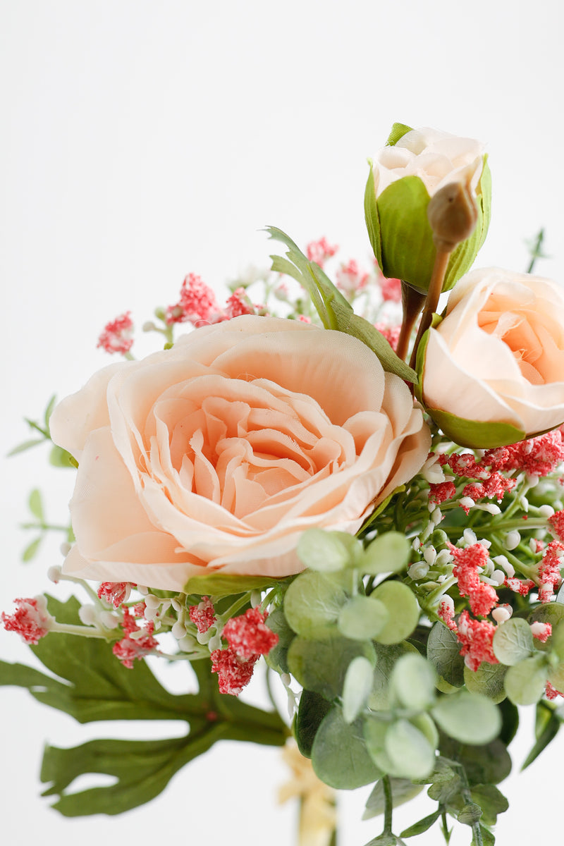 Bouquet de fleurs artificielles en vrac avec verdure en gros