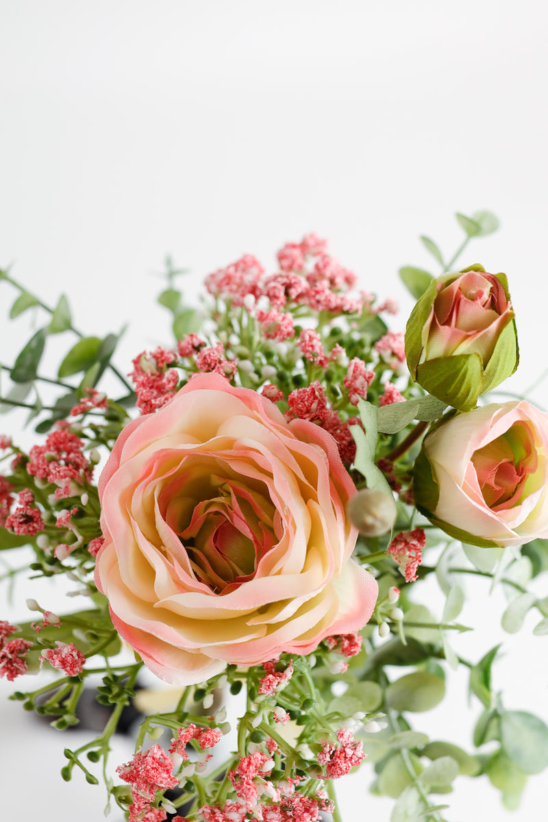 Bouquet de fleurs artificielles en vrac avec verdure en gros