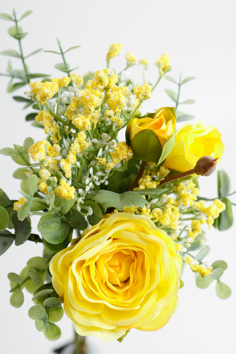 Bouquet de fleurs artificielles en vrac avec verdure en gros