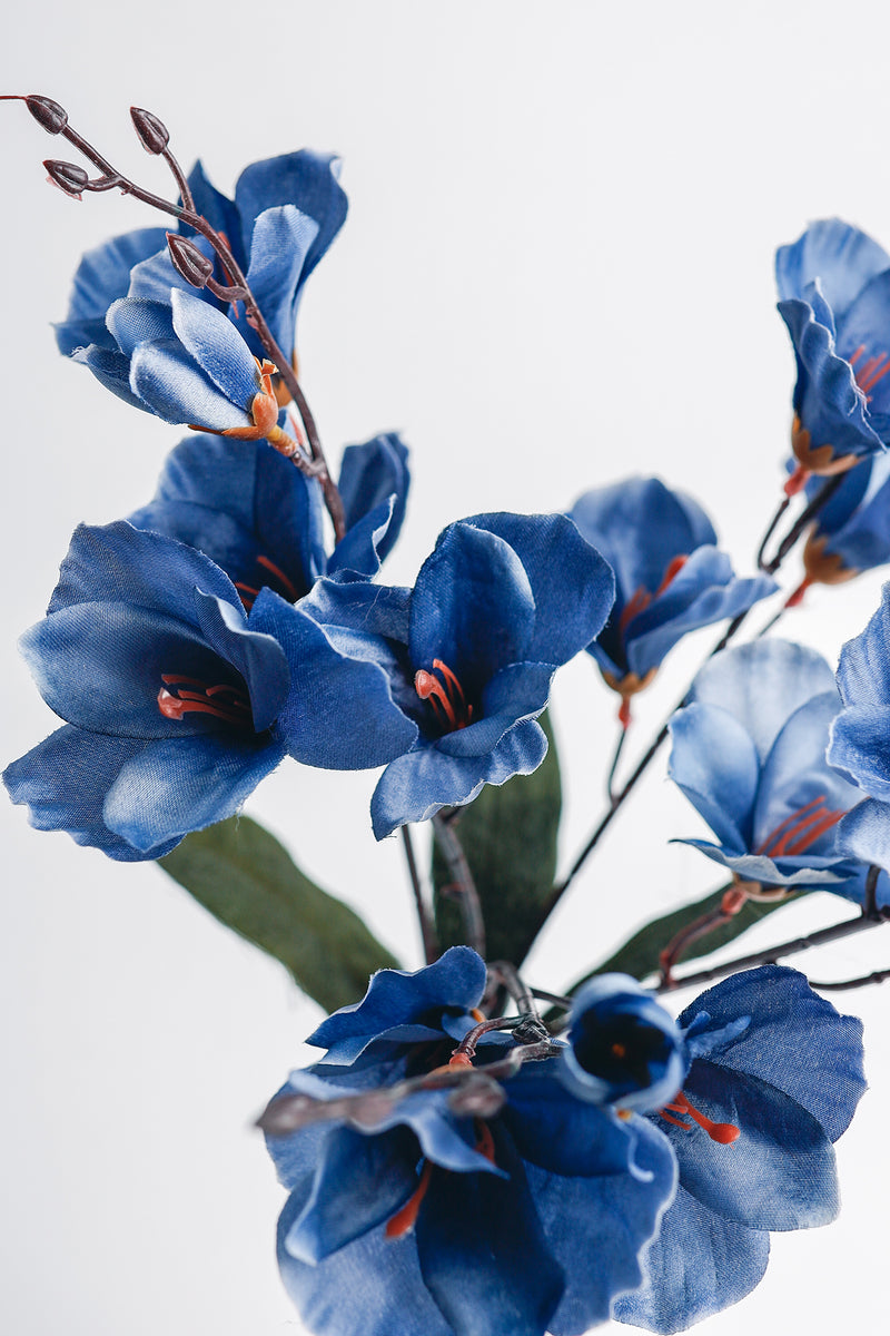 Venta al por mayor de flores artificiales de Magnolias Bush a granel de 17 "