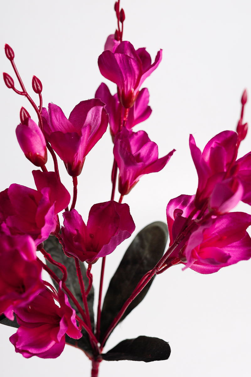 Venta al por mayor de flores artificiales de Magnolias Bush a granel de 17 "