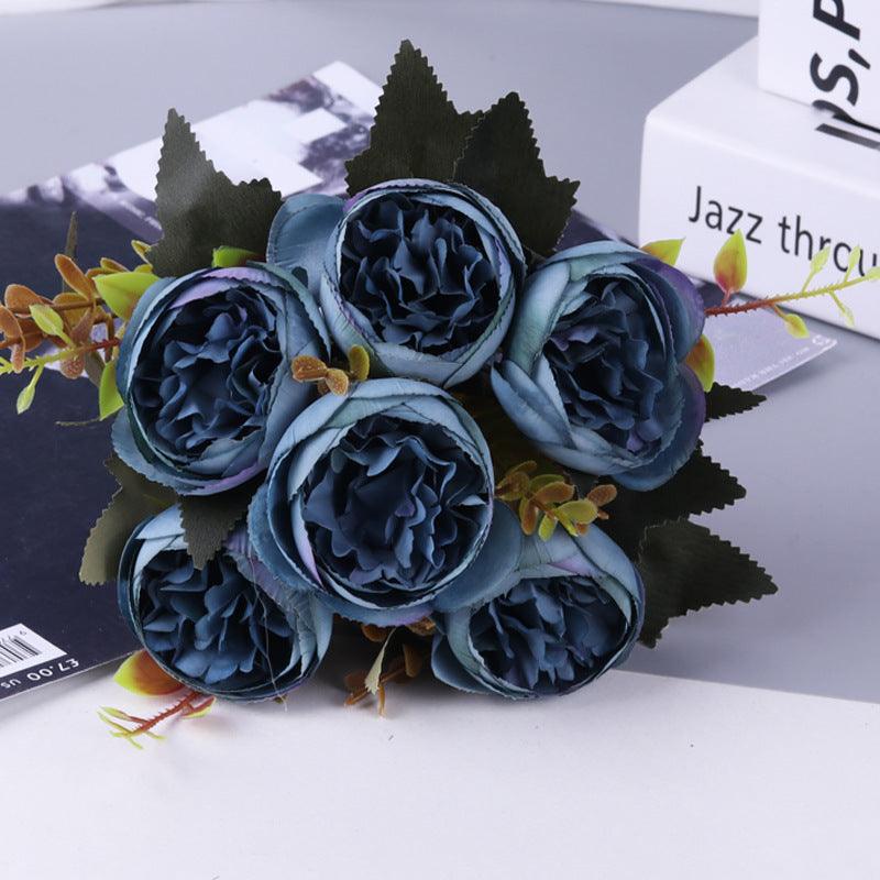 1 Bush 11 Inch Artificial Flowers Austin Rose Bouquet - Artificialmerch