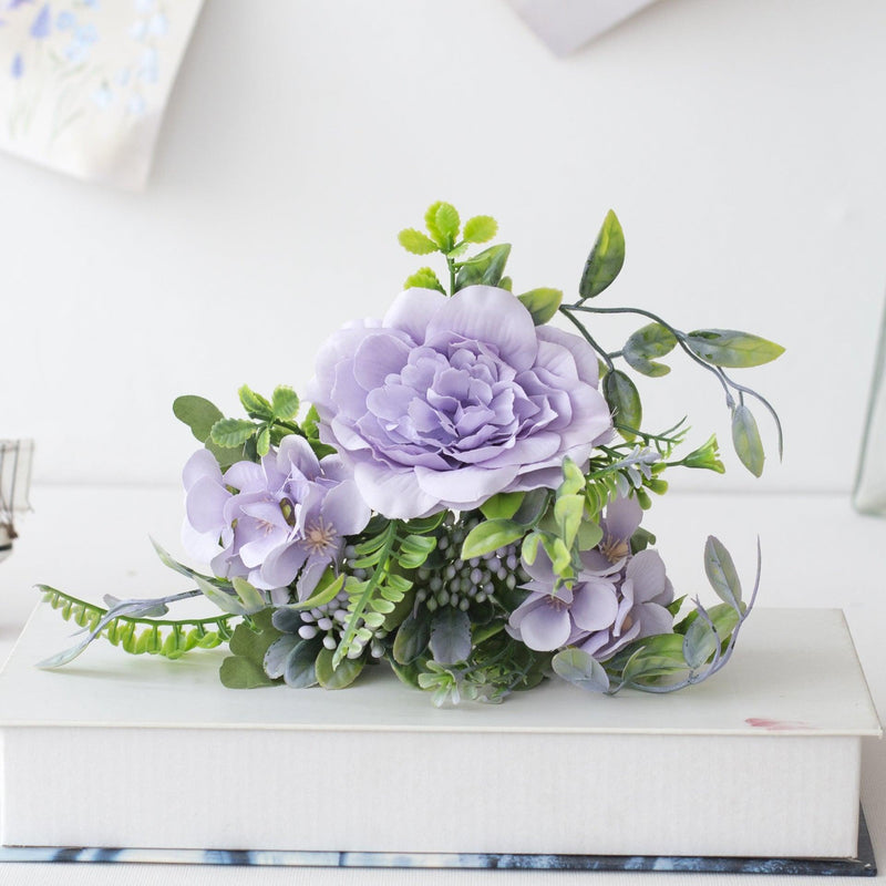 1 Bush 10 Inch Artificial Flowers Peony with Buds Bouquet - Artificialmerch