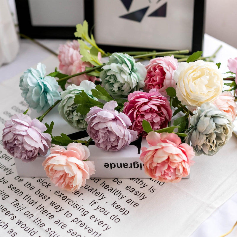 1 Branch 11 Inch Artificial Peony Flowers - Artificialmerch