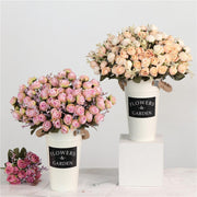 1 Bush 11 Inch Artificial Flowers Roses Bouquet - Artificialmerch