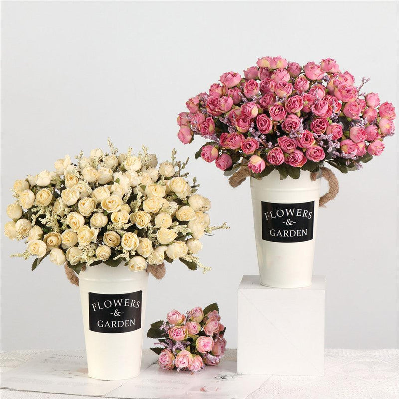 1 Bush 11 Inch Artificial Flowers Roses Bouquet - Artificialmerch