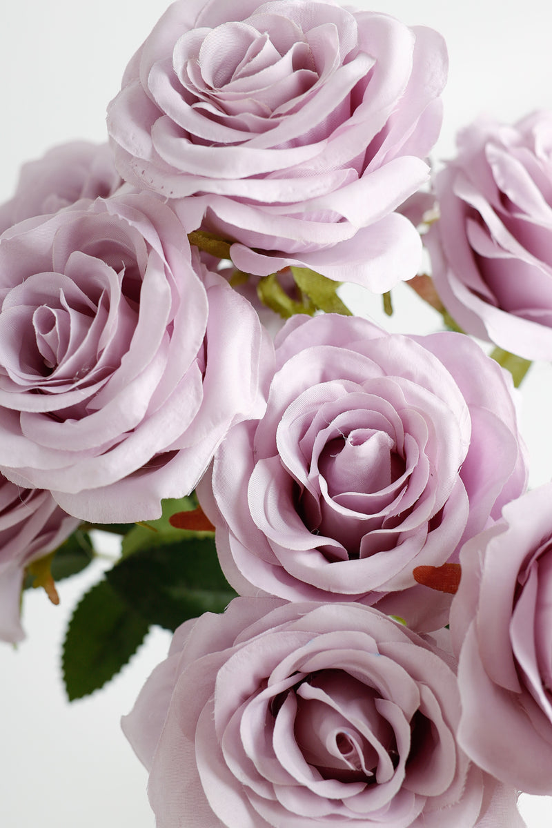 AM Basics 17" Roses Bush Artificial Silk Flowers Fall Bush Wholesale