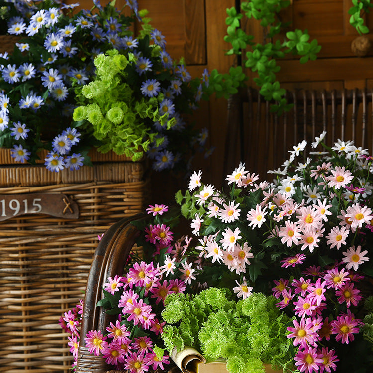 Bulk Artificial Flowers Wildflowers Daisy Bush Bouquet Spring Flowers Wholesale