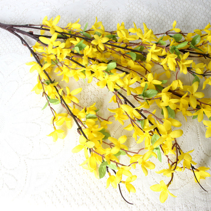 Bulk Yellow Primrose Stems Bush Artificial Orchids Flowers Wholesale