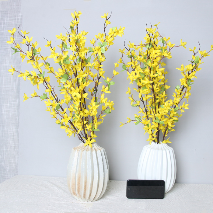 Bulk Spring Yellow Winter Jasmine Long Stem Artificial Orchids Flowers Wholesale