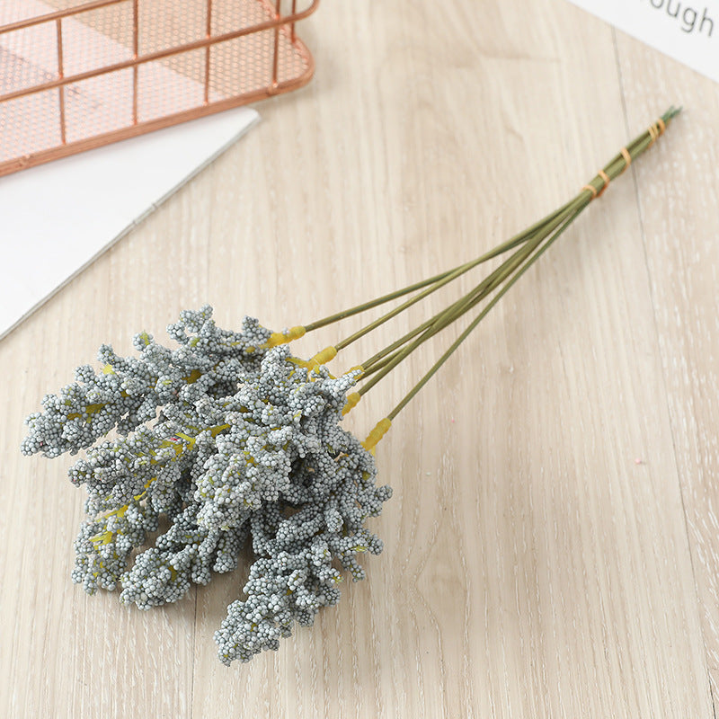 Wholesale Artificial Foam Vanilla Spike Bush 12 Inch