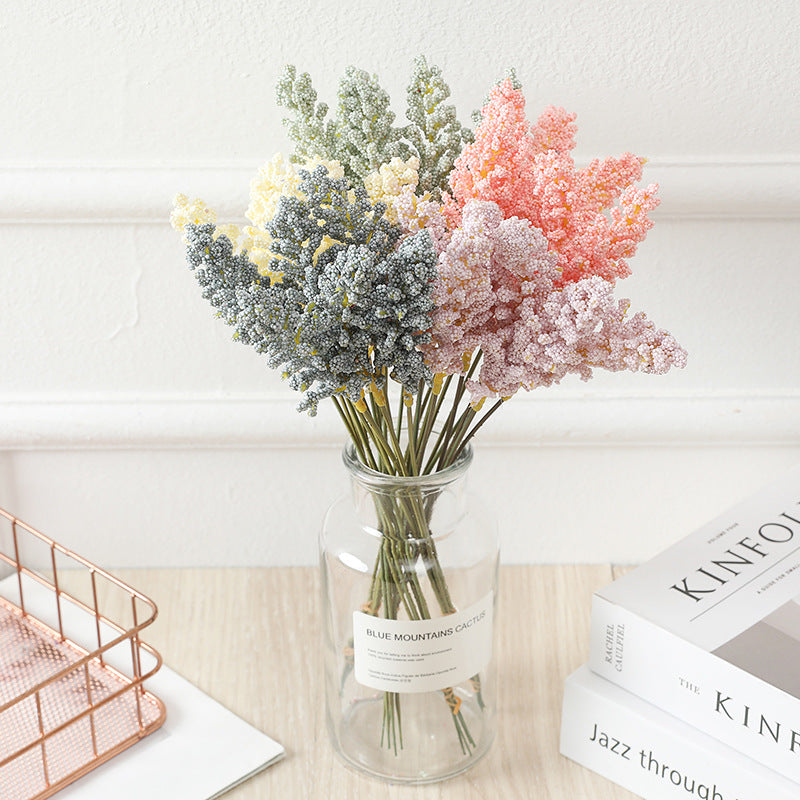 Wholesale Artificial Foam Vanilla Spike Bush 12 Inch