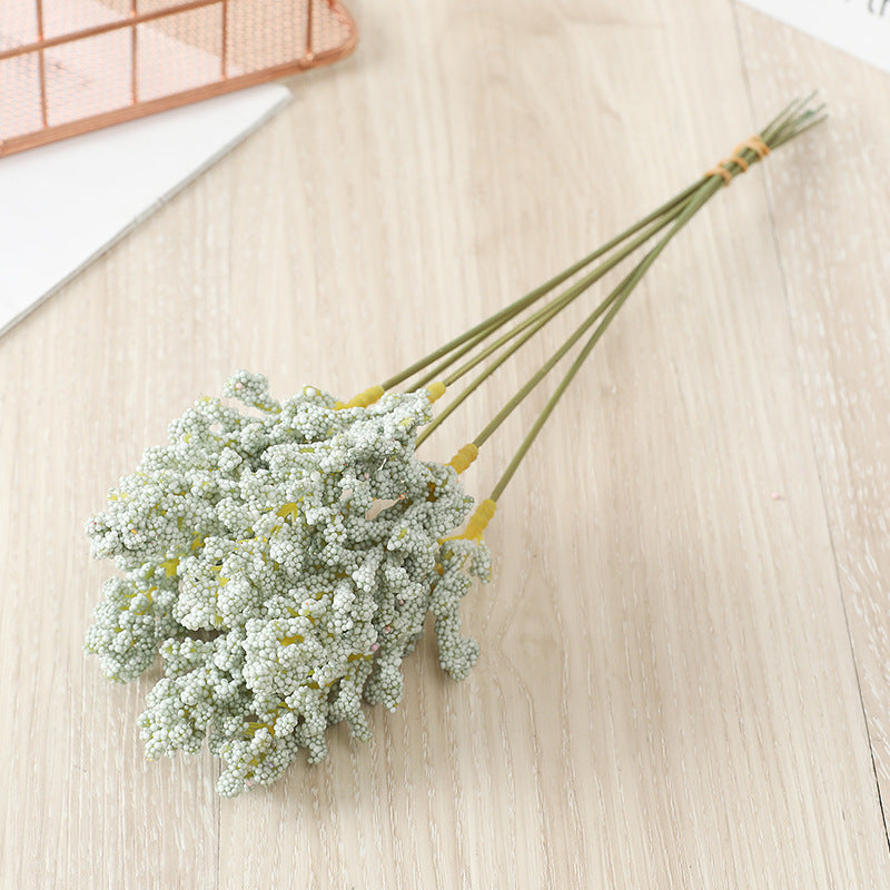 Wholesale Artificial Foam Vanilla Spike Bush 12 Inch