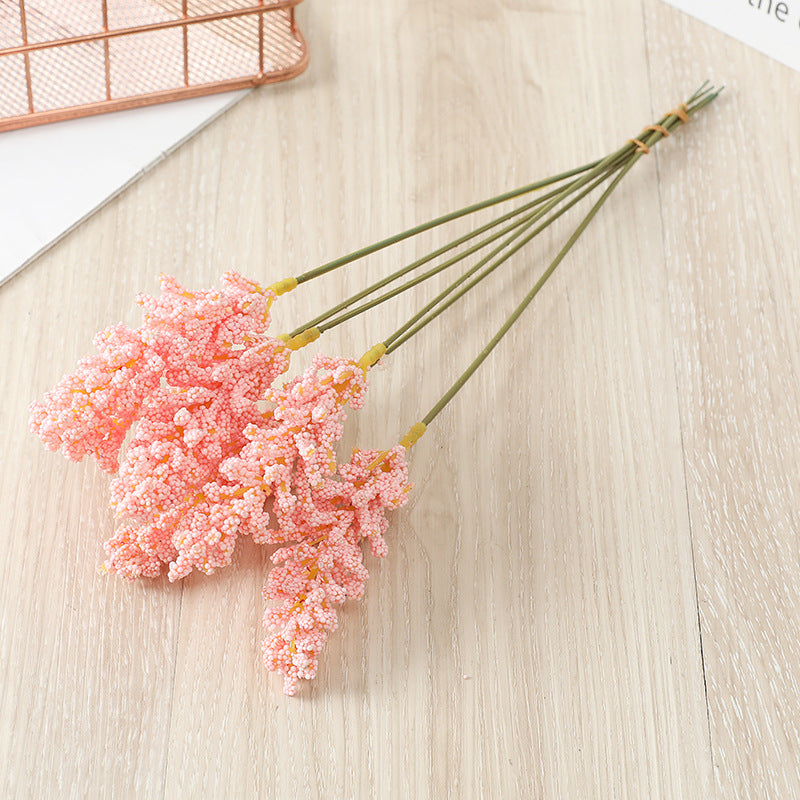 Wholesale Artificial Foam Vanilla Spike Bush 12 Inch