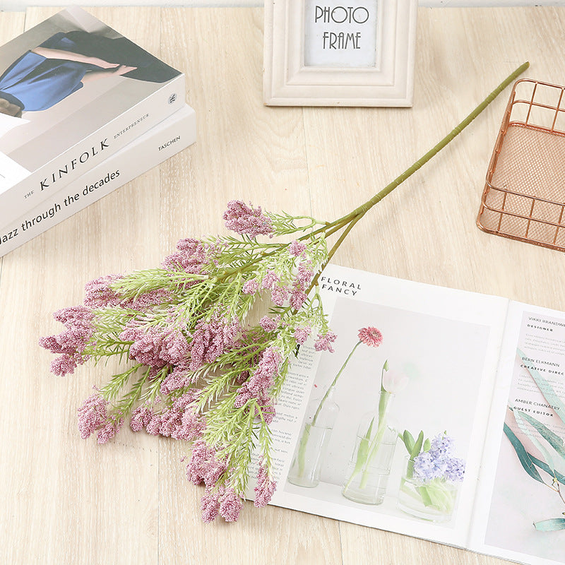 Espuma artificial a granel Vanilla Spike Leaves Bush 27 pulgadas al por mayor 