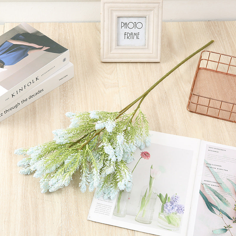 Espuma artificial a granel Vanilla Spike Leaves Bush 27 pulgadas al por mayor 