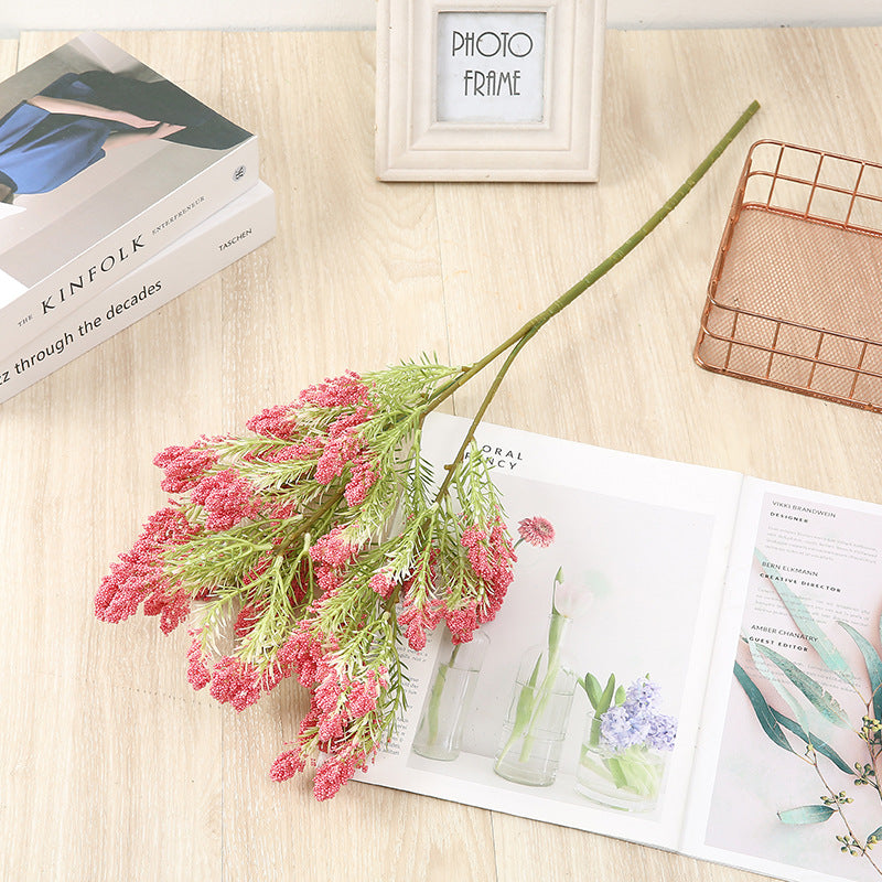 Espuma artificial a granel Vanilla Spike Leaves Bush 27 pulgadas al por mayor 