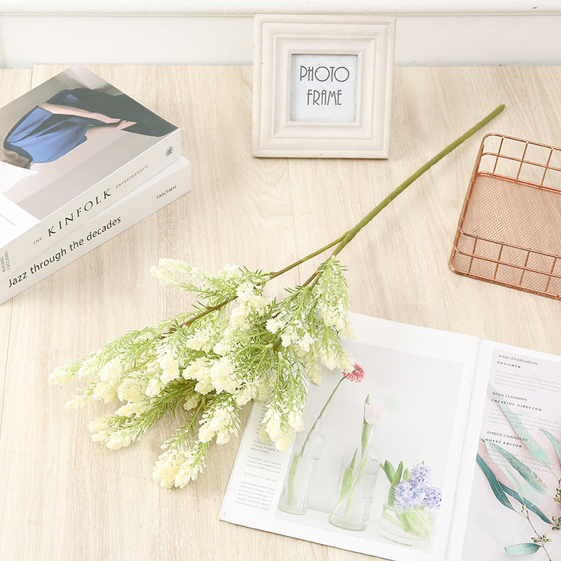 Espuma artificial a granel Vanilla Spike Leaves Bush 27 pulgadas al por mayor 