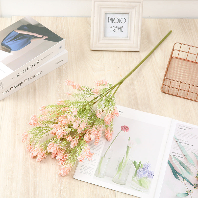 Espuma artificial a granel Vanilla Spike Leaves Bush 27 pulgadas al por mayor 