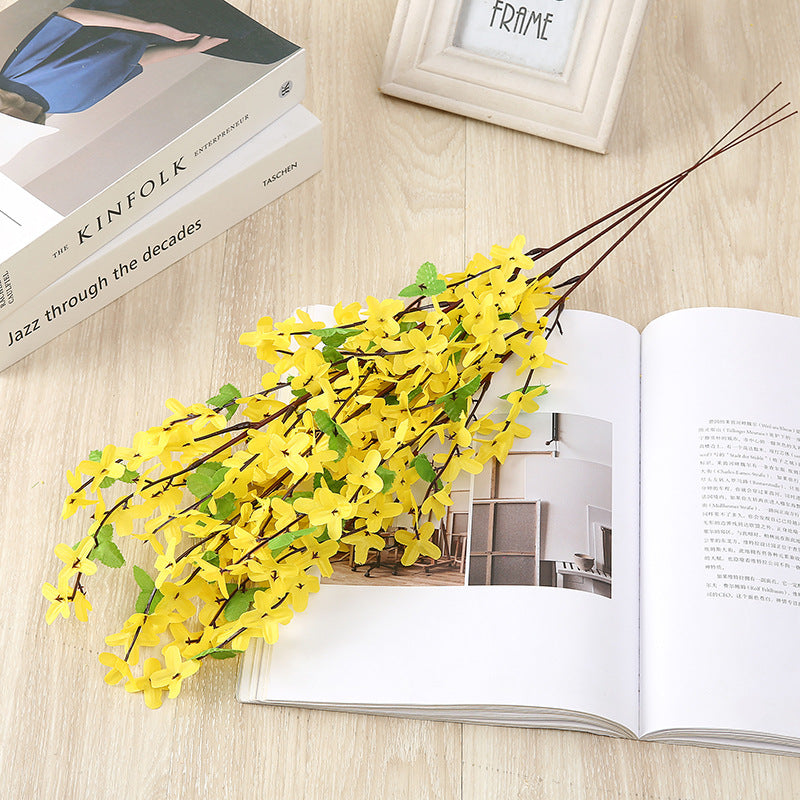 Bulk Artificial Forsythia Flower Stem Faux Silk Flower Wholesale