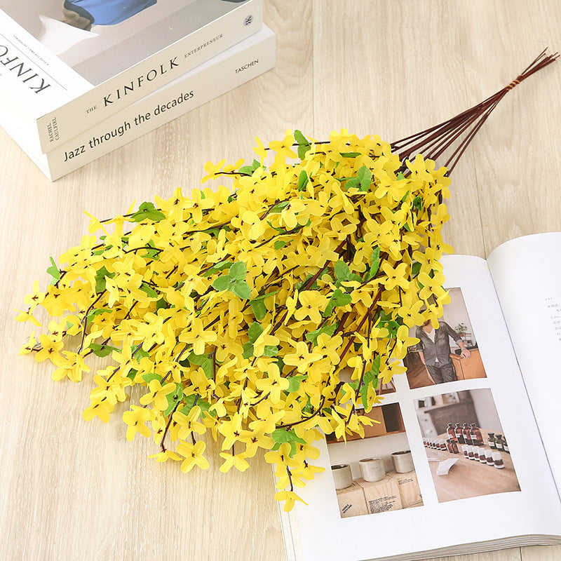 Bulk Artificial Forsythia Flower Stem Faux Silk Flower Wholesale