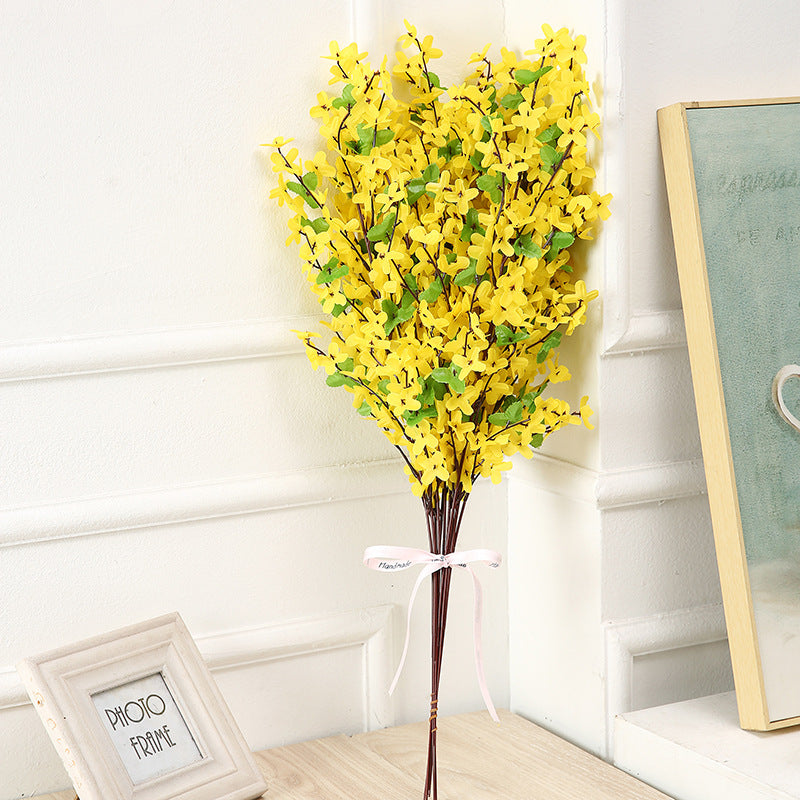 Bulk Artificial Forsythia Flower Stem Faux Silk Flower Wholesale