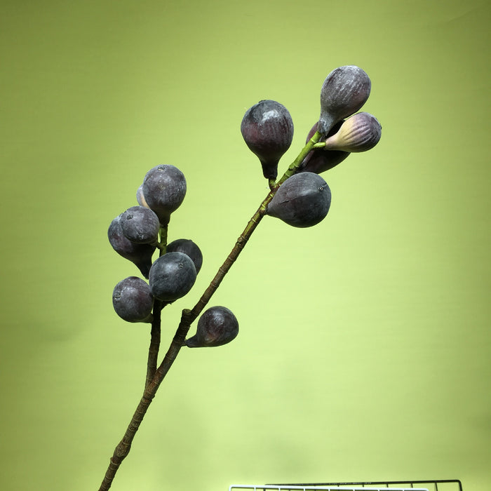 Bulk Artificial Fruit Fig Branch 24 Inch Wholesale