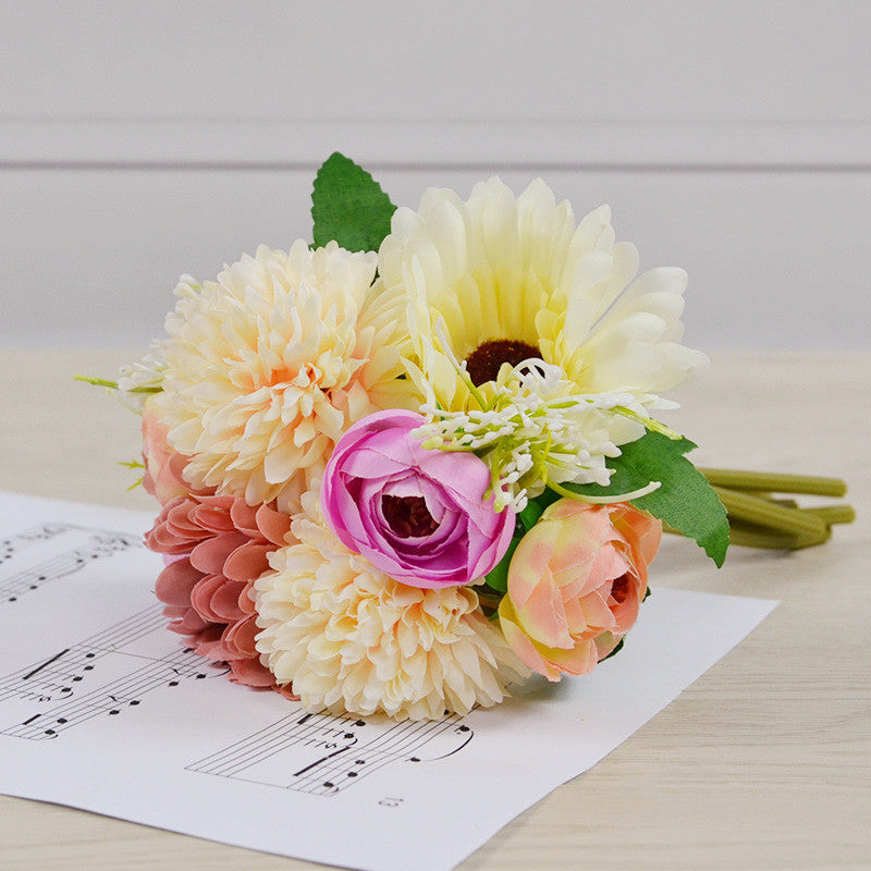 Arrangements de bouquets mixtes de fleurs artificielles pour chrysanthèmes - 7 styles