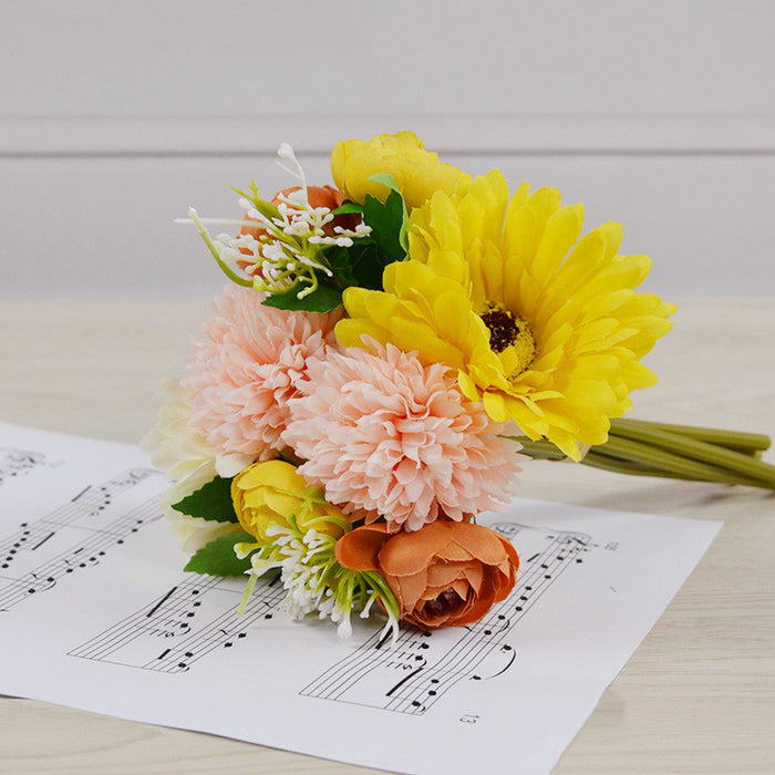Artificial Flowers Mum Mixed Bouquet Arrangements- 7 Styles